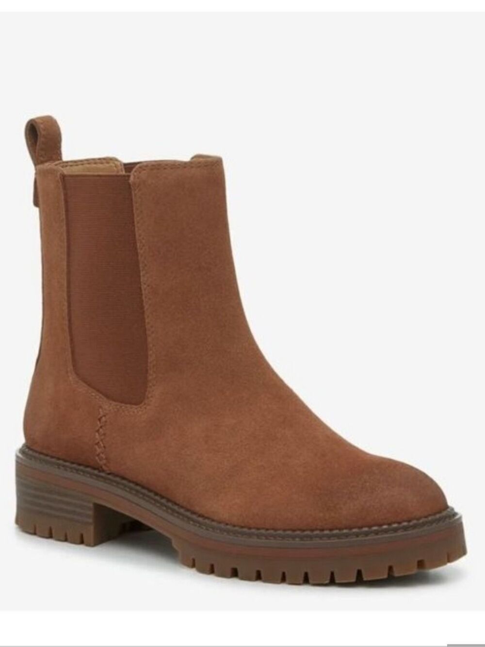 Crown Vintage Gilian Suede Chelsea Boot Cognac, Size 8.5M
